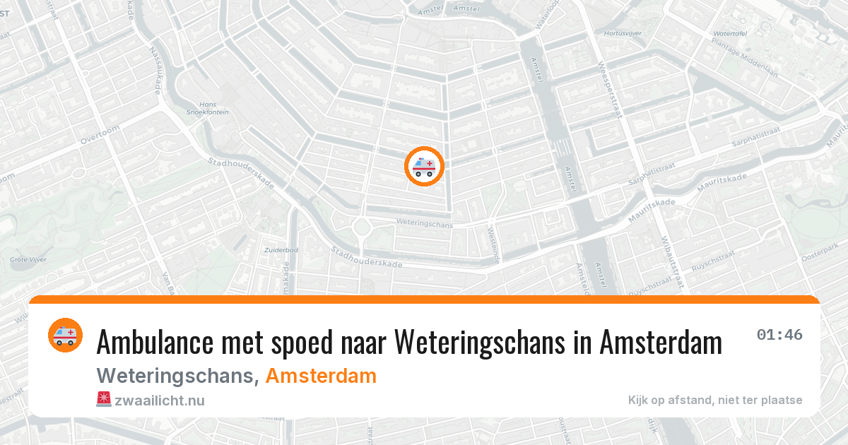 Ambulance met spoed naar Weteringschans in Amsterdam — 19 mei 2026