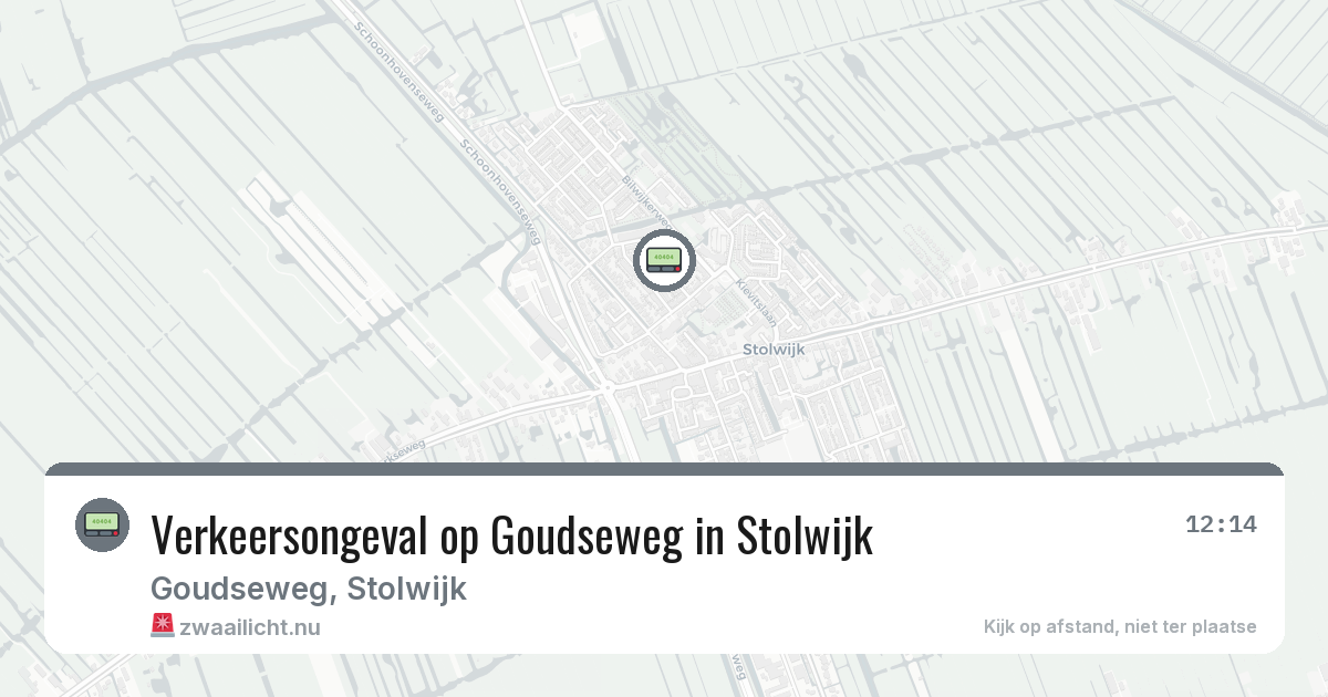 Verkeersongeval op Goudseweg in Stolwijk — 18 feb 2026