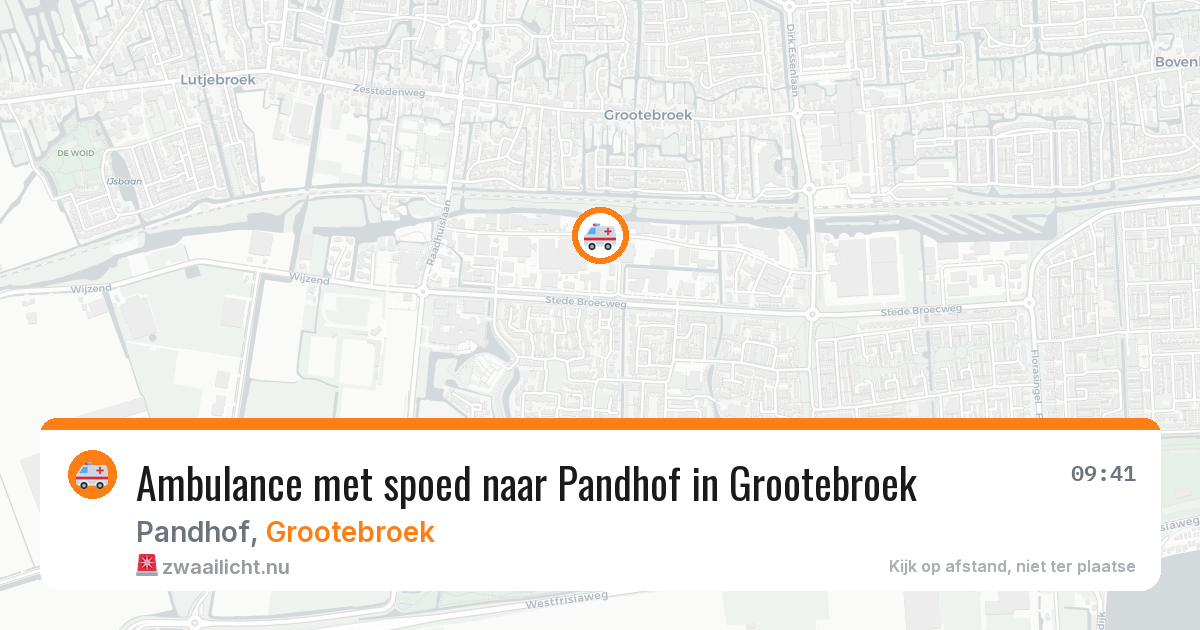 Ambulance met spoed naar Pandhof in Grootebroek — 30 mei 2026