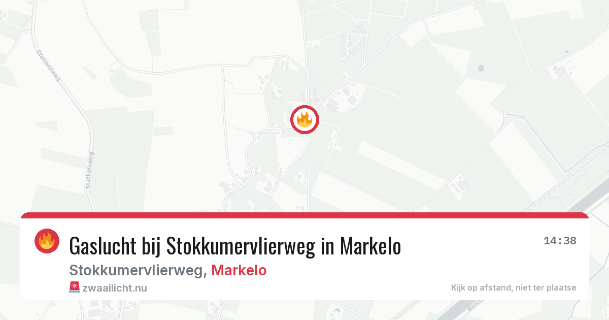 Gaslucht bij Stokkumervlierweg in Markelo — 17 jul 2026