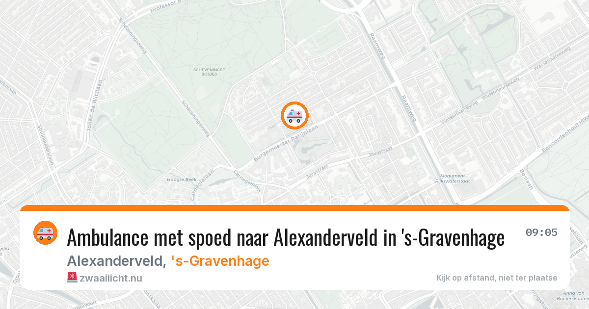 Ambulance met spoed naar Alexanderveld in 's-Gravenhage — 13 jul 2026