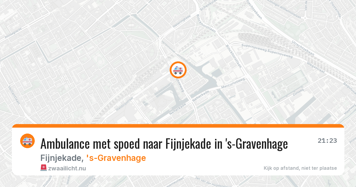 Ambulance met spoed naar Fijnjekade in 's-Gravenhage — 21 apr 2026