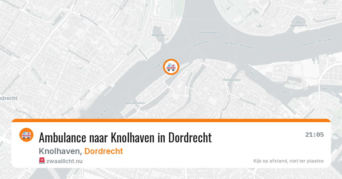 Ambulance naar Knolhaven in Dordrecht — 16 mrt 2026