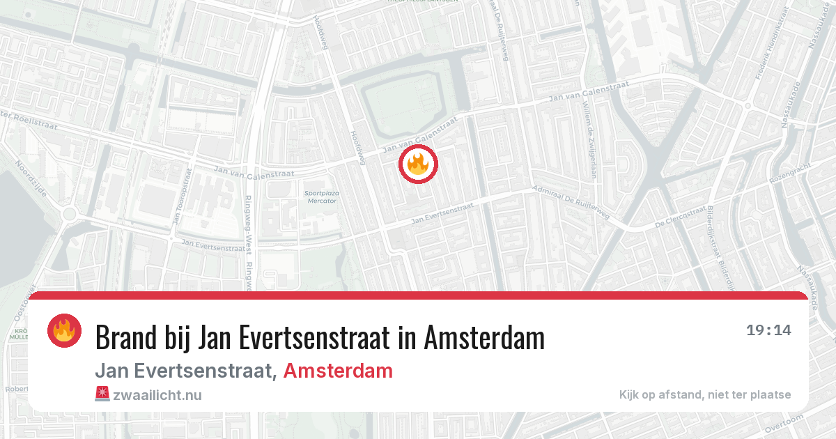 Brand bij Jan Evertsenstraat in Amsterdam — 14 jul 2026