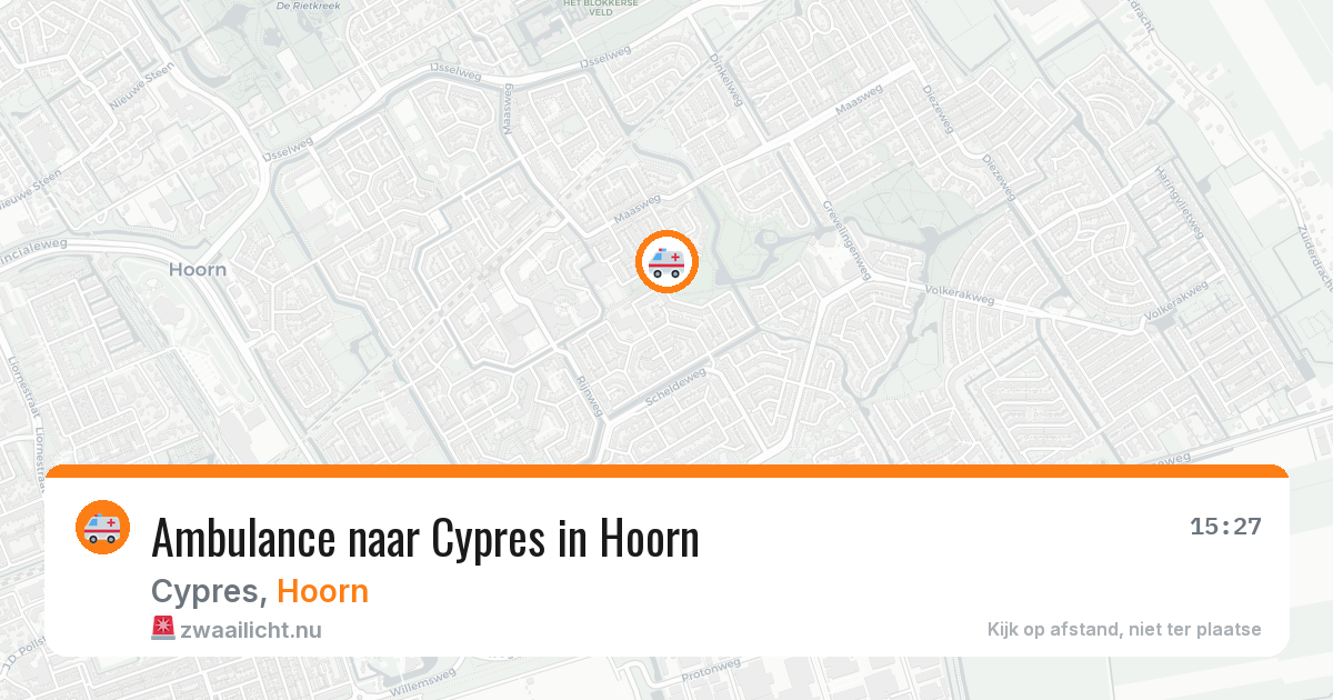 Ambulance naar Cypres in Hoorn — 15 jul 2026