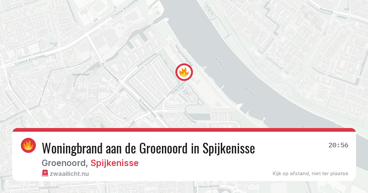 Woningbrand aan de Groenoord in Spijkenisse — 27 mrt 2026