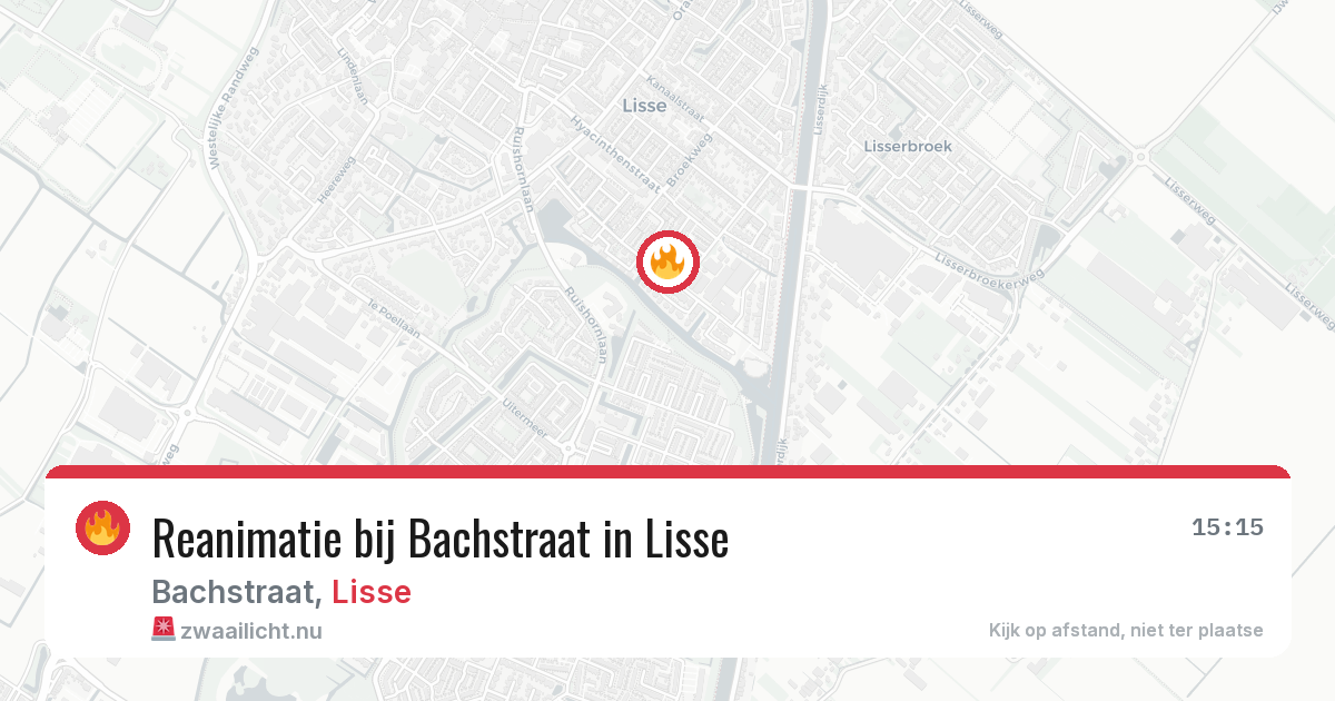 Reanimatie bij Bachstraat in Lisse — 30 mei 2026