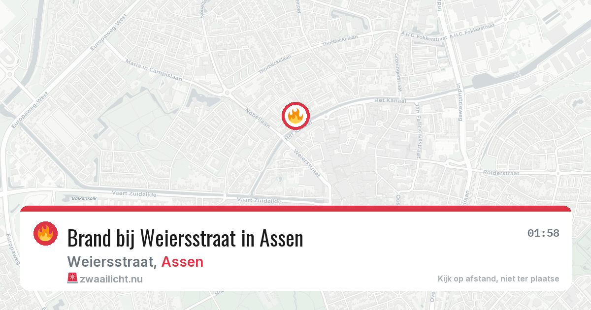 Brand bij Weiersstraat in Assen — 19 mrt 2026