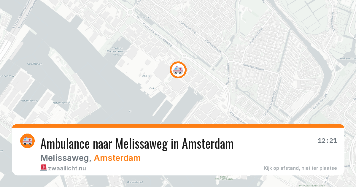 Ambulance naar Melissaweg in Amsterdam — 31 mrt 2026
