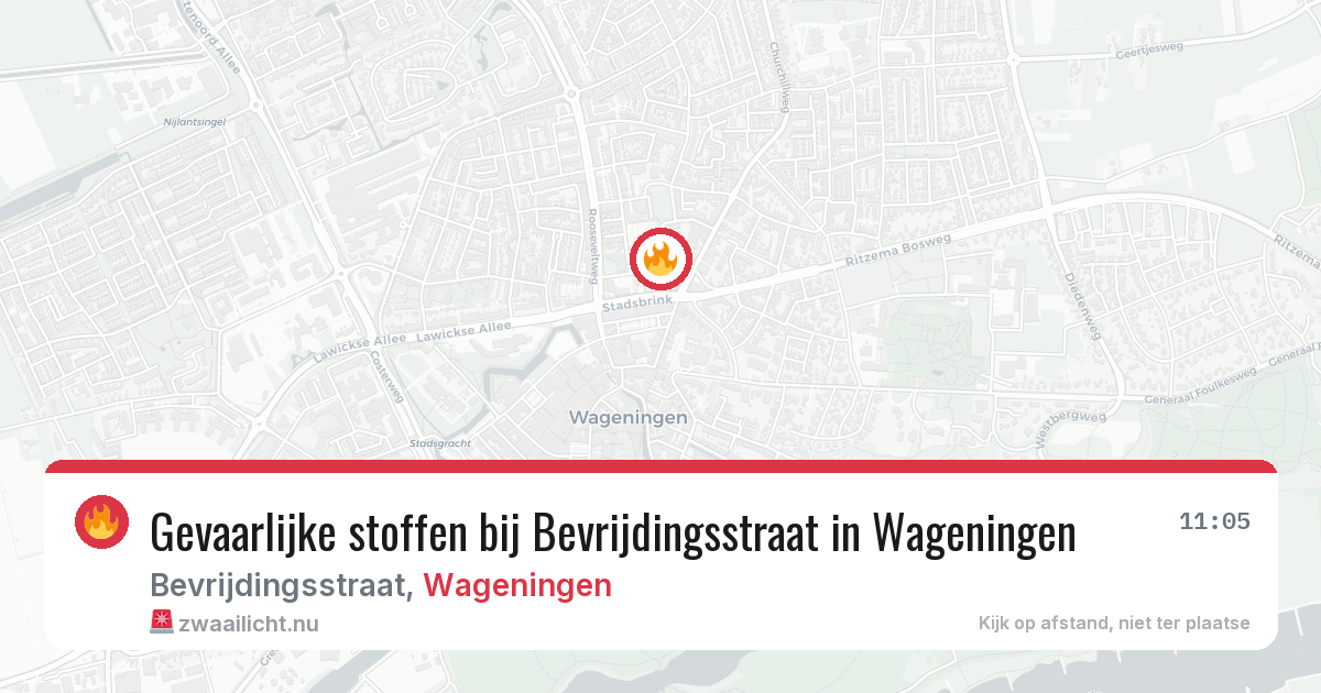 Gevaarlijke stoffen bij Bevrijdingsstraat in Wageningen — 21 mei 2026
