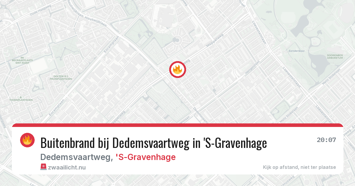 Buitenbrand bij Dedemsvaartweg in 'S-Gravenhage — 20 mei 2026