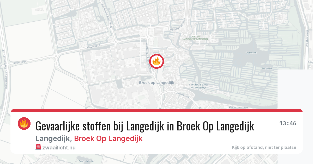 Gevaarlijke stoffen bij Langedijk in Broek Op Langedijk — 18 mei 2026