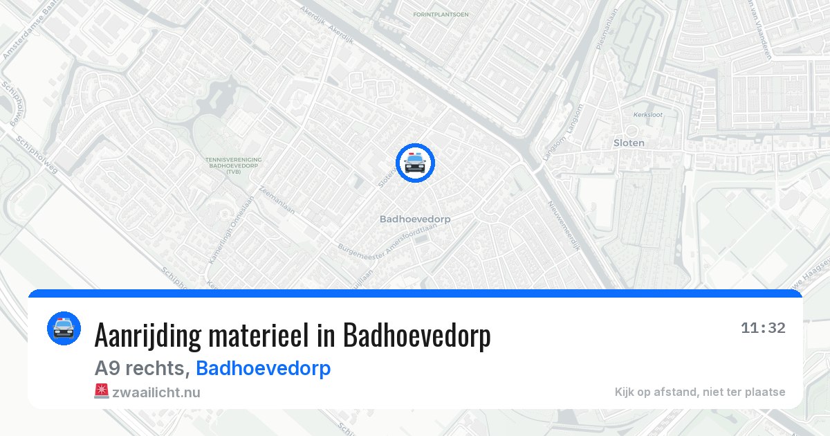 Aanrijding materieel in Badhoevedorp — 15 jul 2026