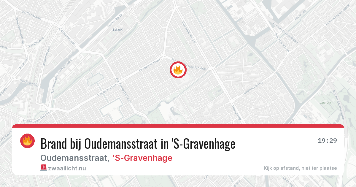 Brand bij Oudemansstraat in 'S-Gravenhage — 3 mei 2026