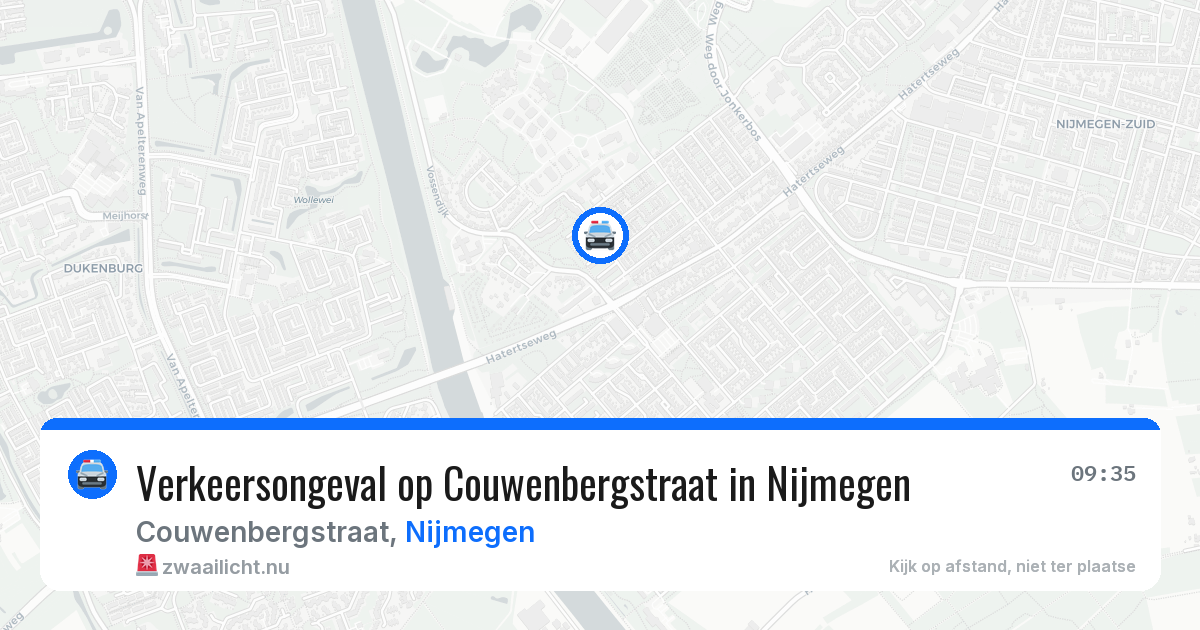 Verkeersongeval op Couwenbergstraat in Nijmegen — 28 jan 2026