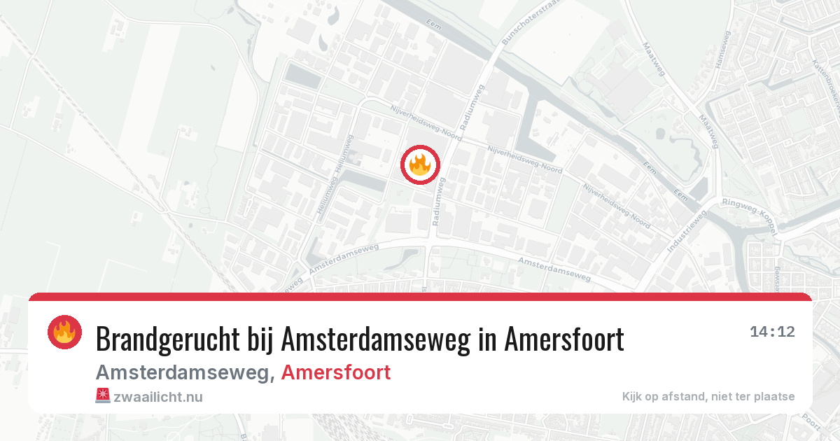 Brandgerucht bij Amsterdamseweg in Amersfoort — 24 jul 2026