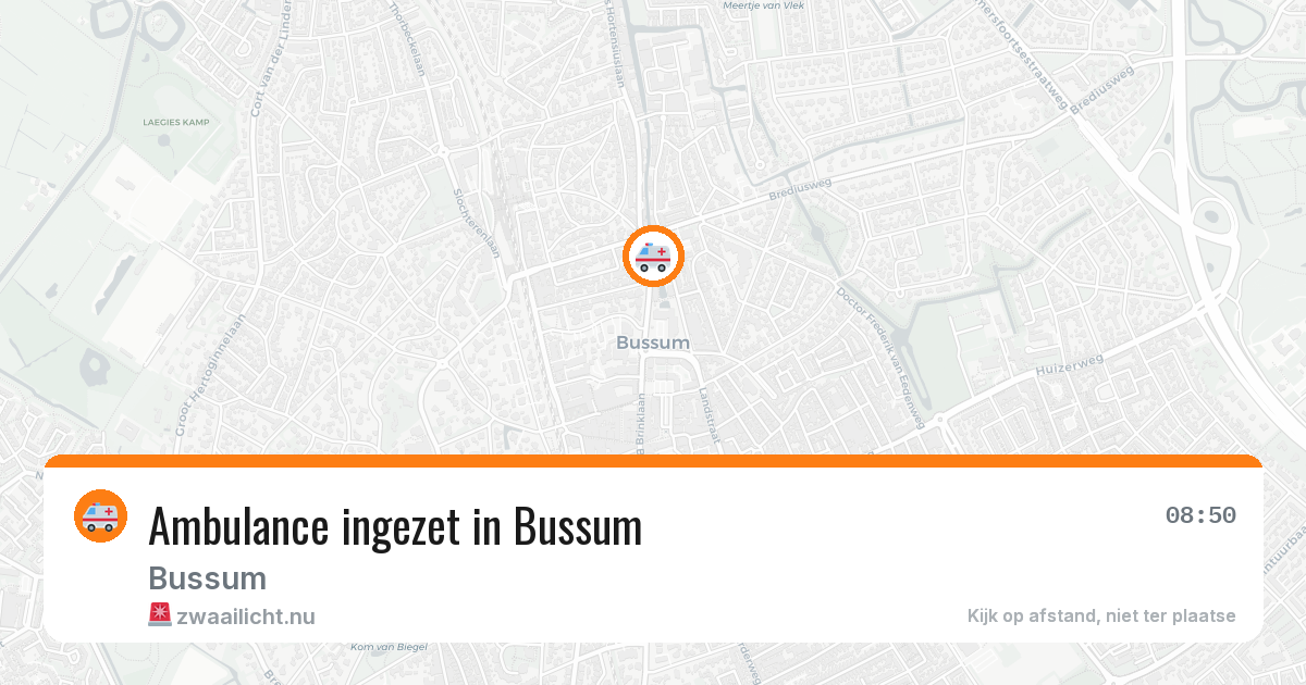 Ambulance ingezet in Bussum — 13 jul 2026