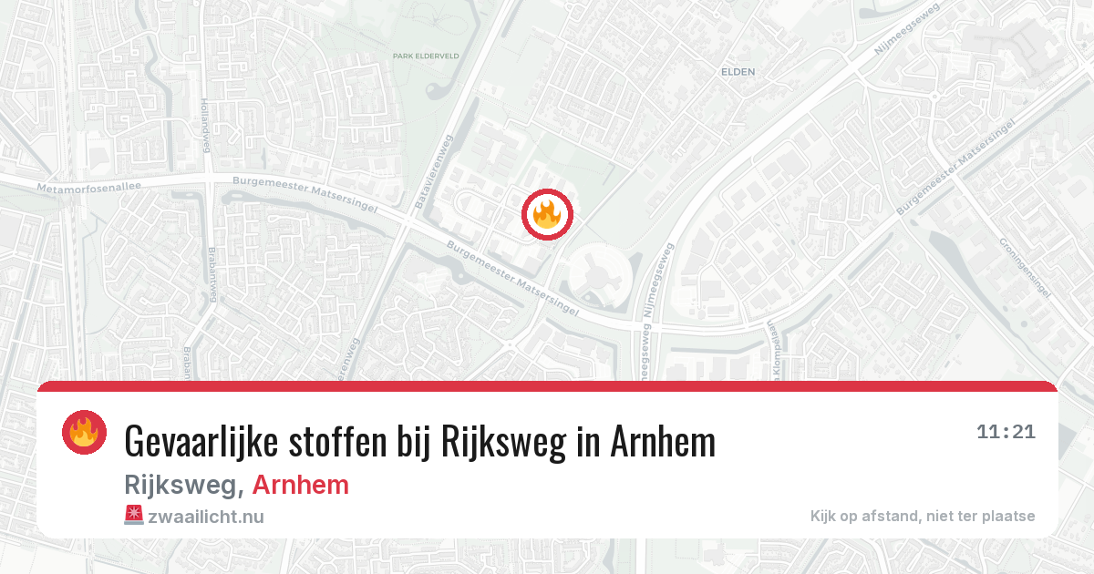 Gevaarlijke stoffen bij Rijksweg in Arnhem — 13 jul 2026