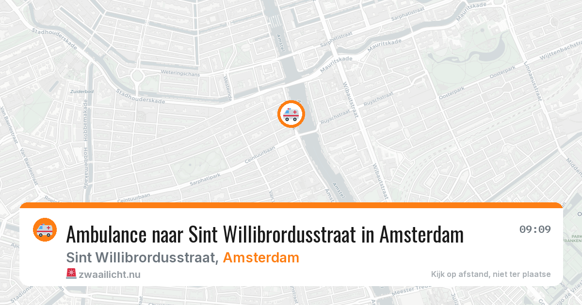 Ambulance naar Sint Willibrordusstraat in Amsterdam — 27 jul 2026