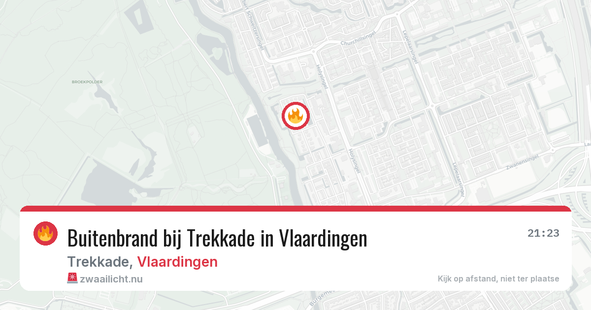Buitenbrand bij Trekkade in Vlaardingen — 13 jul 2026