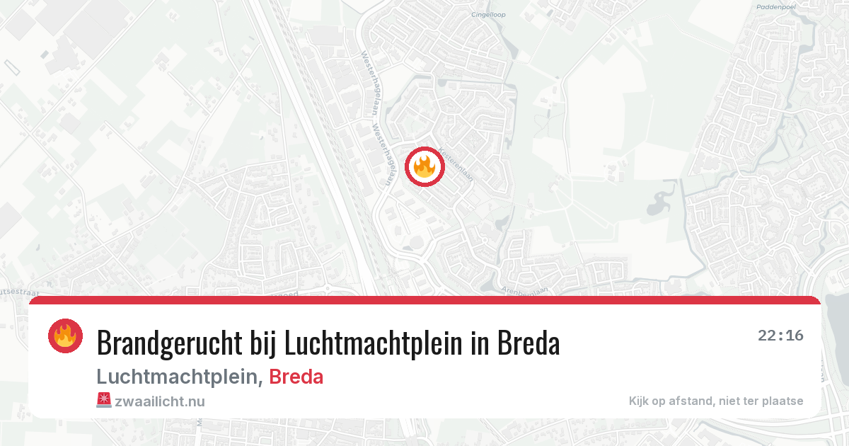 Brandgerucht bij Luchtmachtplein in Breda — 1 jun 2026
