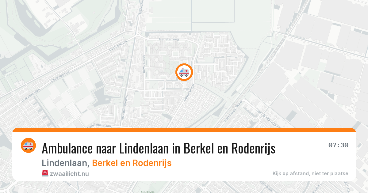 Ambulance naar Lindenlaan in Berkel en Rodenrijs — 19 jul 2026