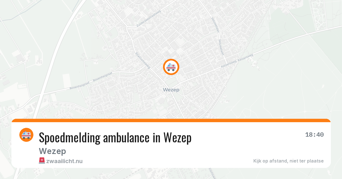 Spoedmelding ambulance in Wezep — 24 mei 2026