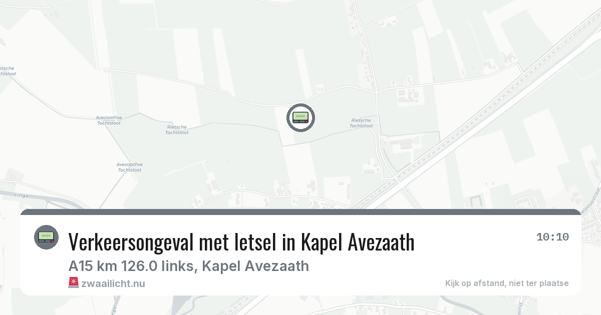 Verkeersongeval met letsel in Kapel Avezaath — 2 apr 2026