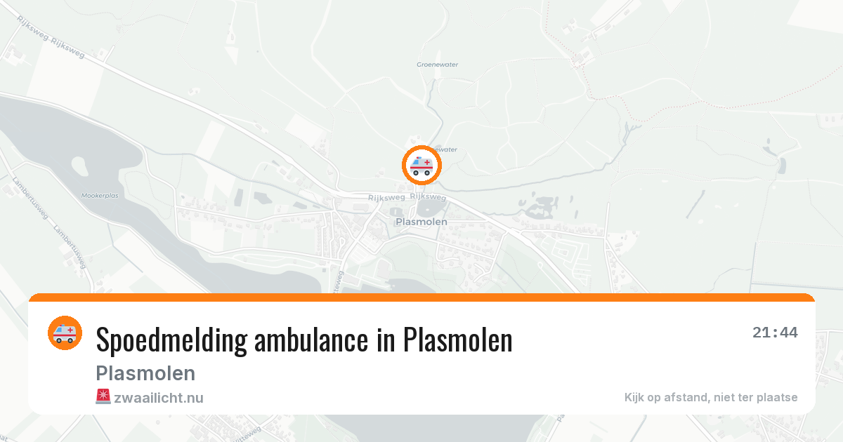 Spoedmelding ambulance in Plasmolen — 22 jan 2026