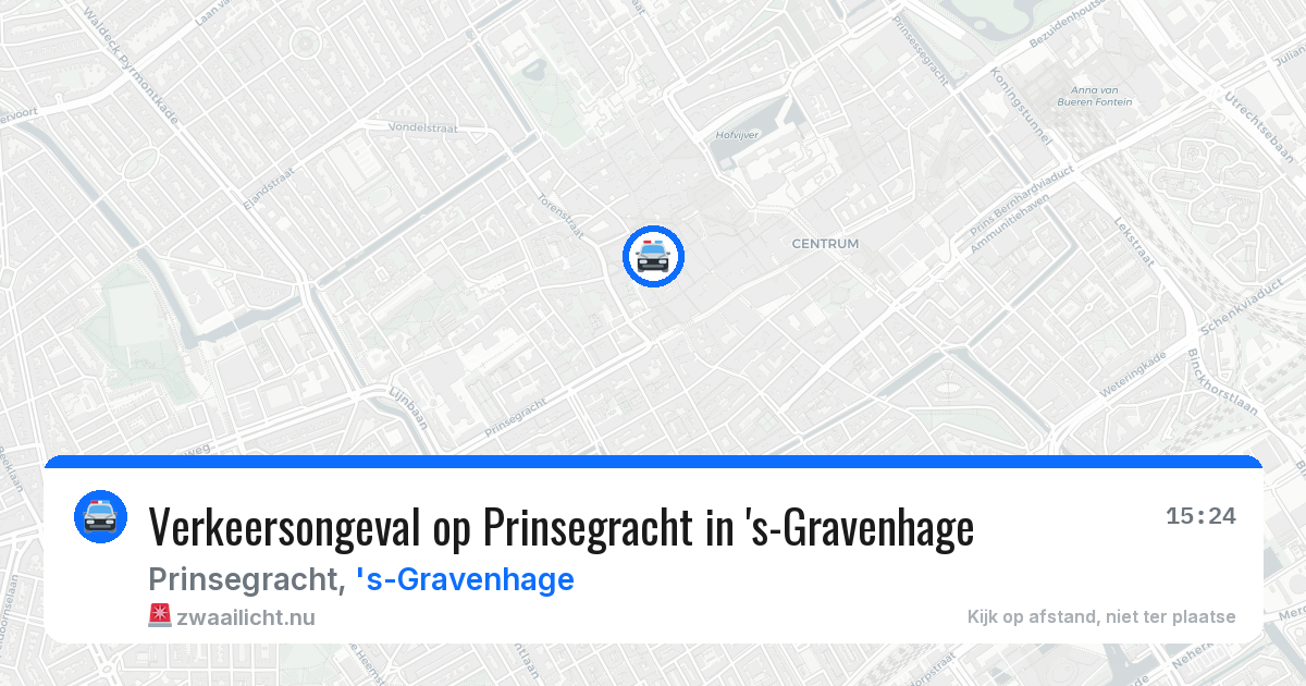 Verkeersongeval op Prinsegracht in 's-Gravenhage — 29 mei 2026