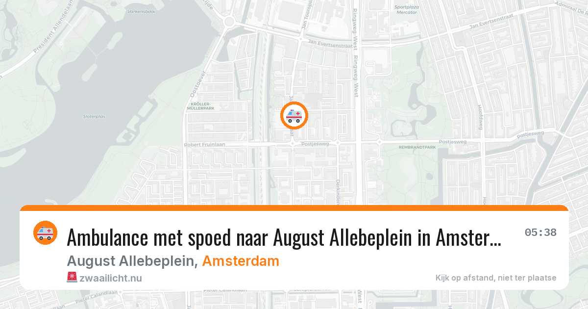 Ambulance met spoed naar August Allebeplein in Amsterdam — 30 mrt 2026