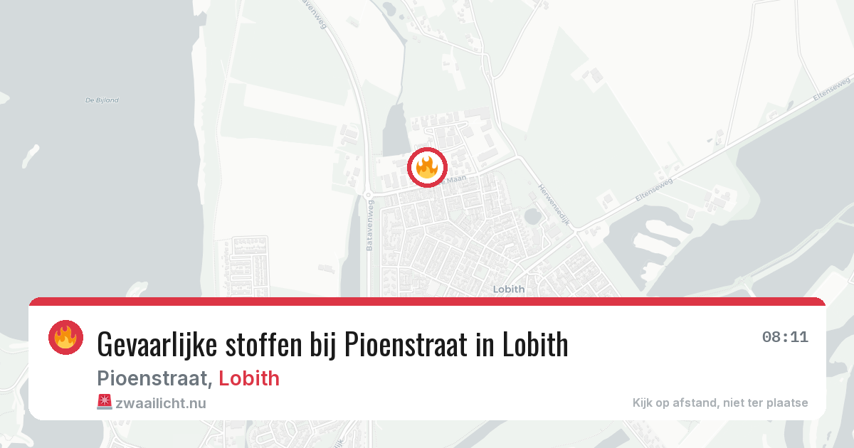 Gevaarlijke stoffen bij Pioenstraat in Lobith — 16 feb 2026