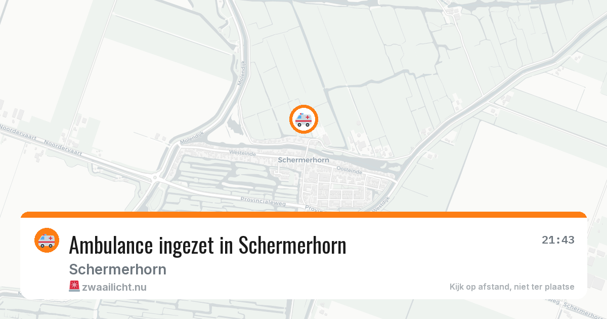 Ambulance ingezet in Schermerhorn — 25 apr 2026