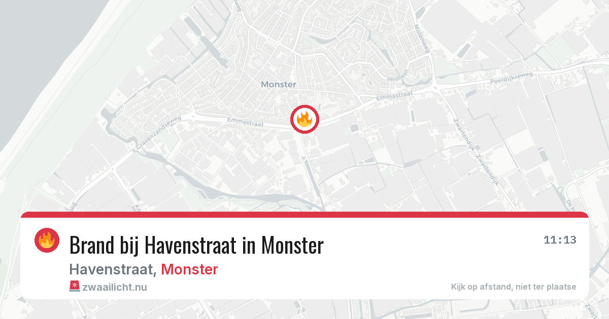 Brand bij Havenstraat in Monster — 25 mrt 2026