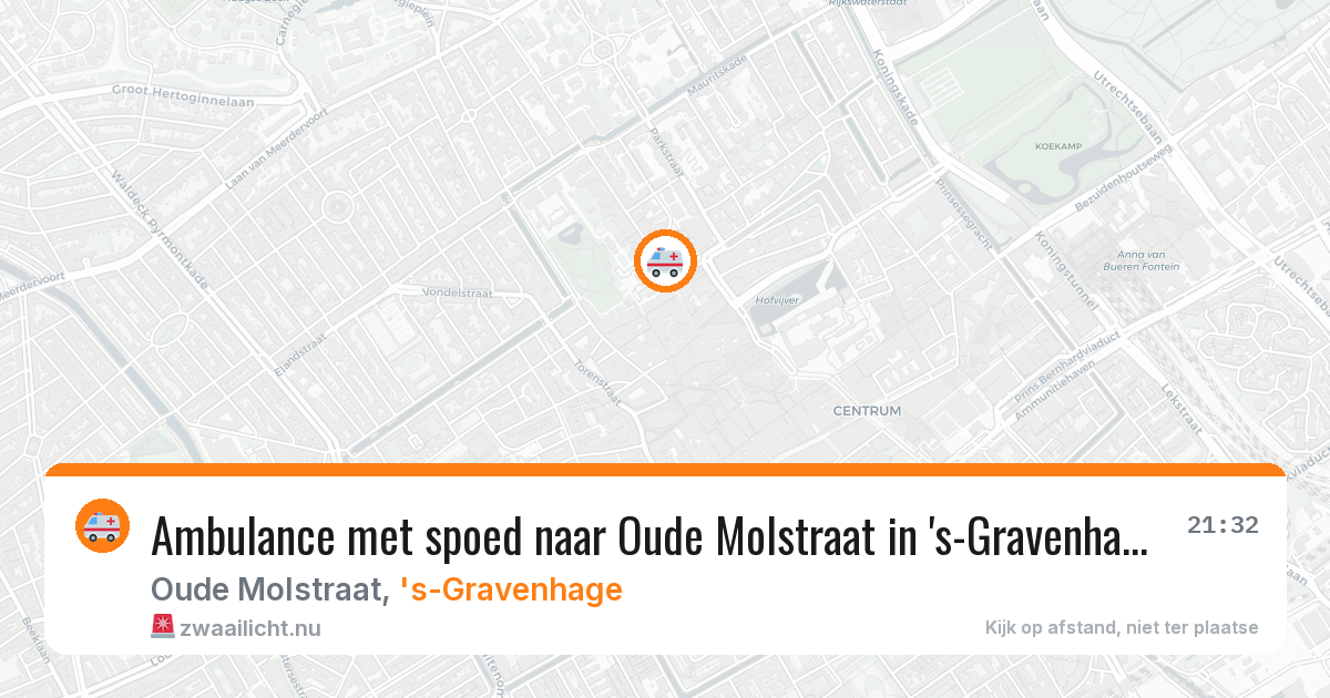 Ambulance met spoed naar Oude Molstraat in 's-Gravenhage — 10 apr 2026