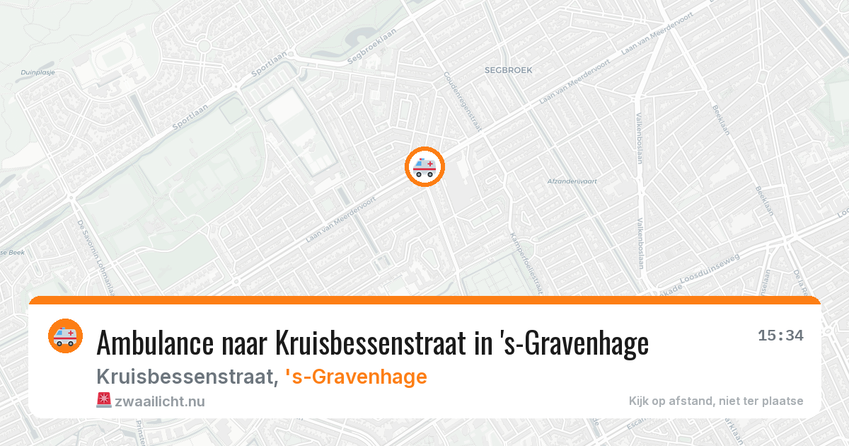 Ambulance naar Kruisbessenstraat in 's-Gravenhage — 16 jul 2026