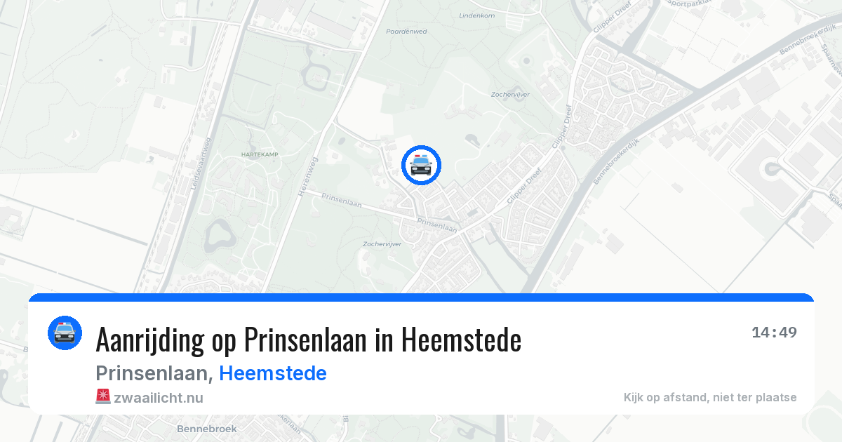 Aanrijding op Prinsenlaan in Heemstede — 8 apr 2026