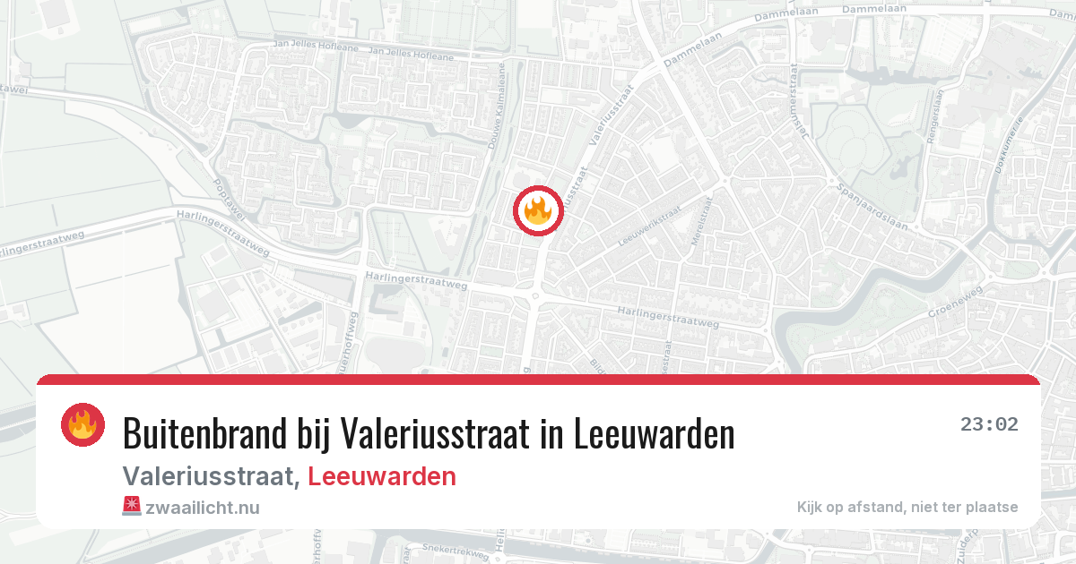 Buitenbrand bij Valeriusstraat in Leeuwarden — 31 mei 2026