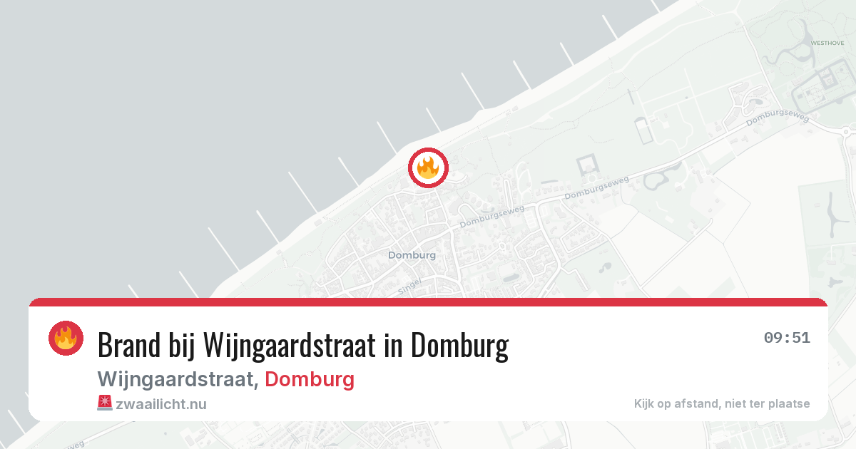 Brand bij Wijngaardstraat in Domburg — 29 mei 2026