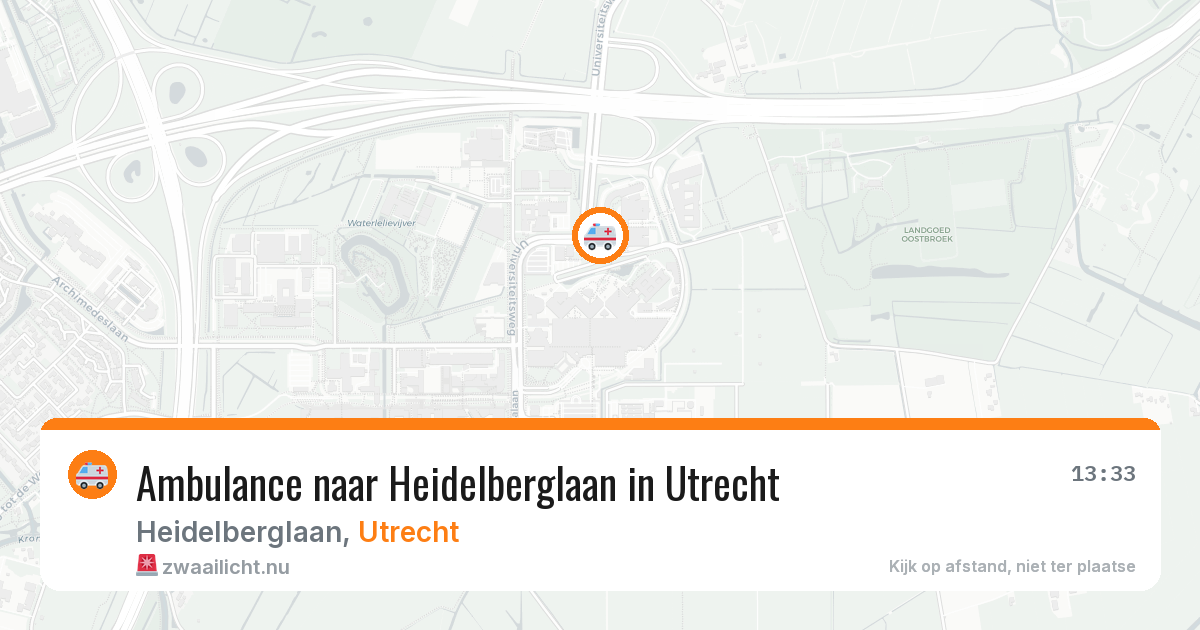 Ambulance naar Heidelberglaan in Utrecht — 9 jun 2026
