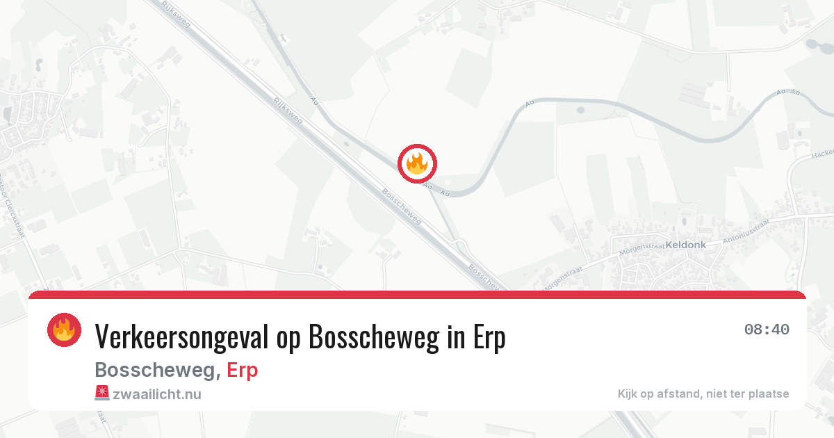 Verkeersongeval op Bosscheweg in Erp — 21 jul 2026