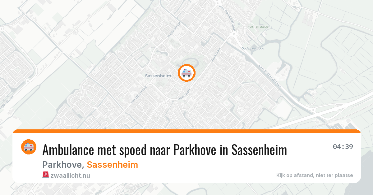 Ambulance met spoed naar Parkhove in Sassenheim — 9 jul 2026