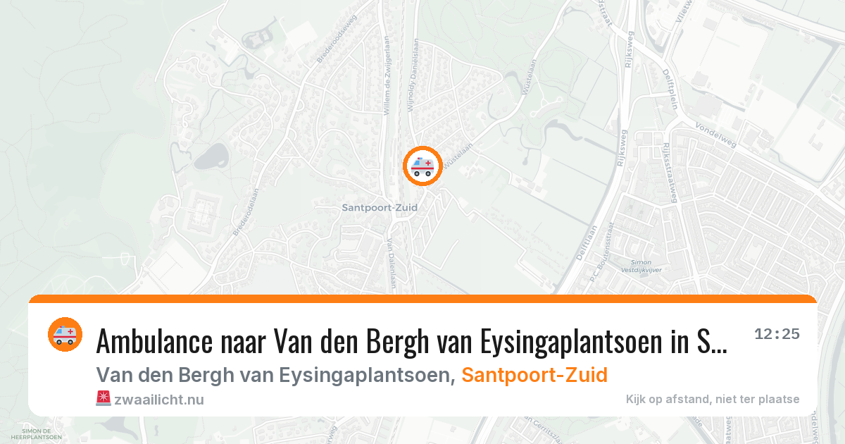 Ambulance naar Van den Bergh van Eysingaplantsoen in Santpoort-Zuid — 14 mei 2026