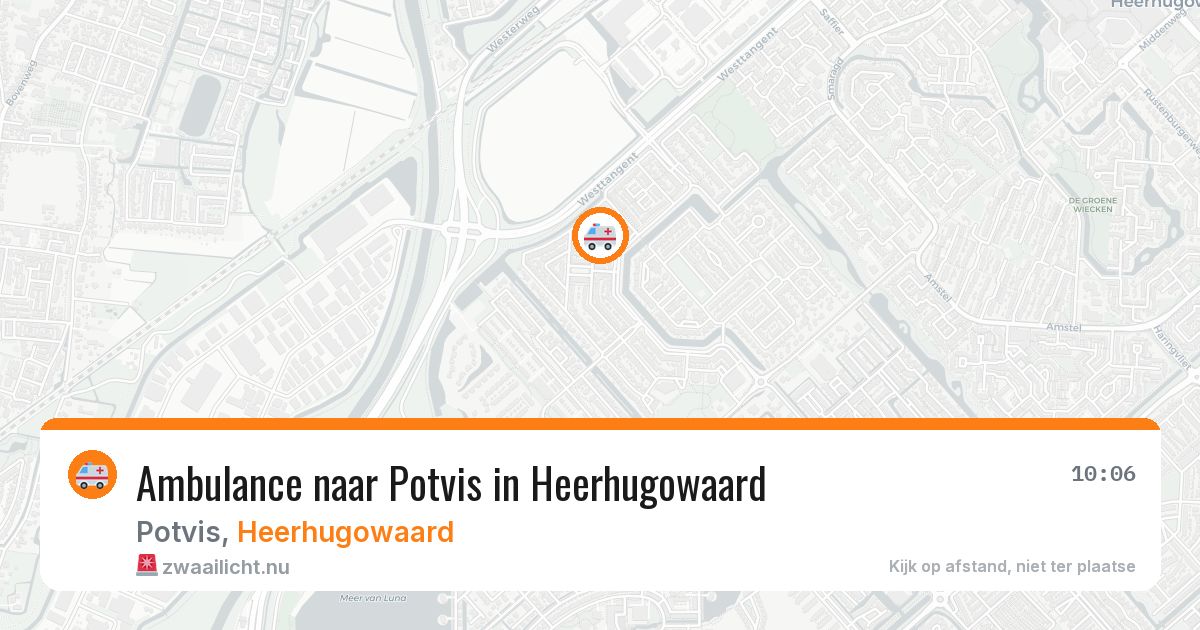 Ambulance naar Potvis in Heerhugowaard — 26 apr 2026