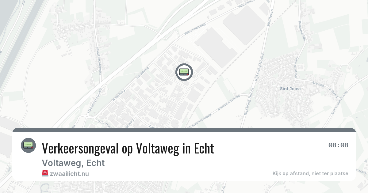 Verkeersongeval op Voltaweg in Echt — 15 jul 2026