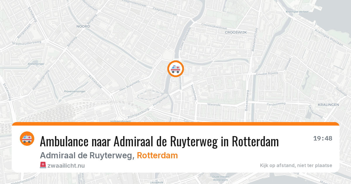 Ambulance naar Admiraal de Ruyterweg in Rotterdam — 3 mrt 2026