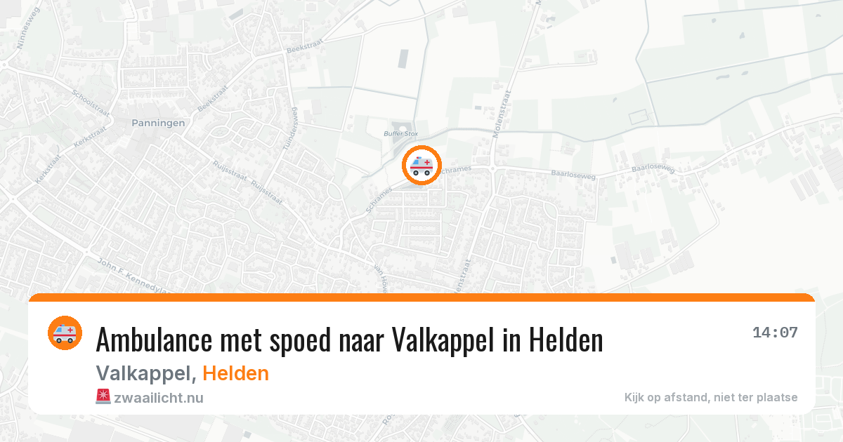 Ambulance met spoed naar Valkappel in Helden — 30 jun 2026