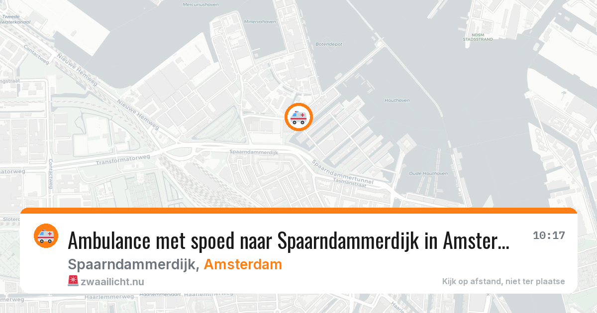 Ambulance met spoed naar Spaarndammerdijk in Amsterdam — 26 mrt 2026