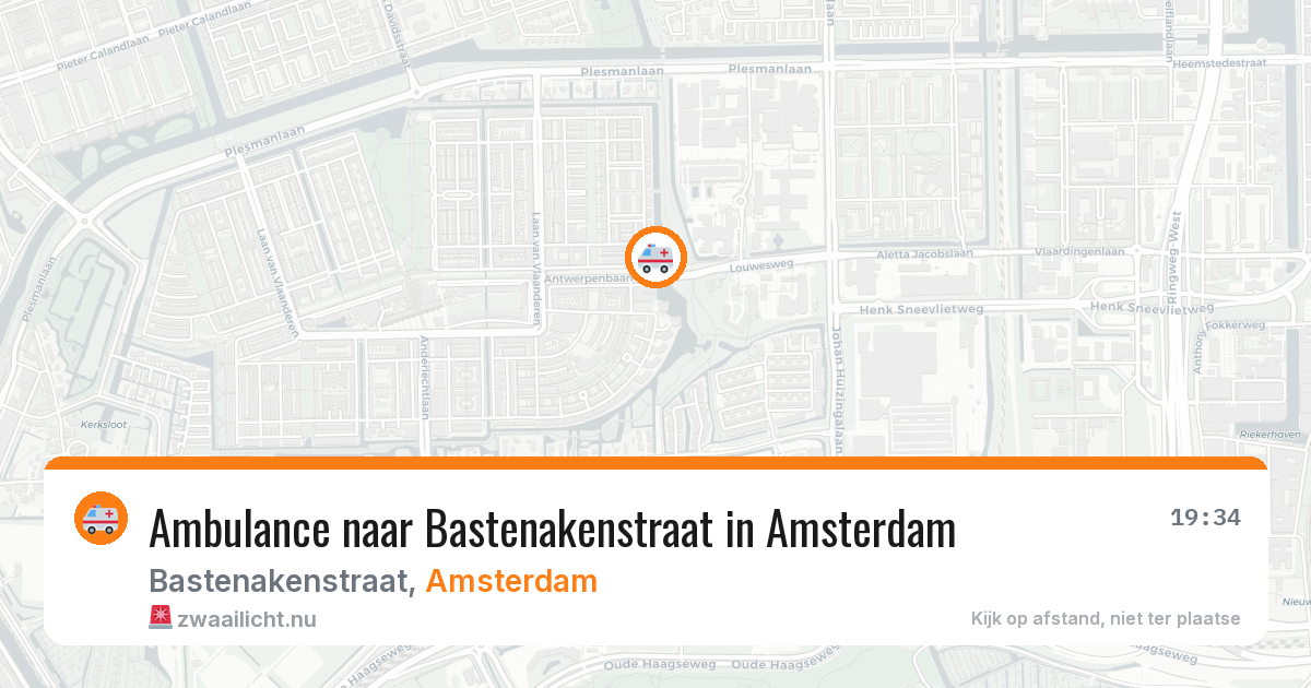 Ambulance naar Bastenakenstraat in Amsterdam — 13 mei 2026