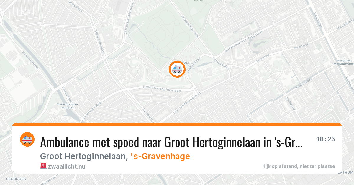 Ambulance met spoed naar Groot Hertoginnelaan in 's-Gravenhage — 19 mrt 2026